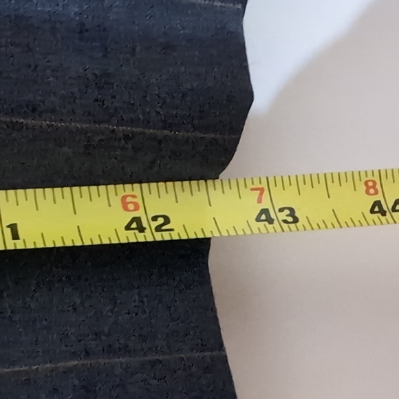 Brax| Grey With Brown Pin Stripe Pants Zippered Front Techno Wool - Picture 6 of 12